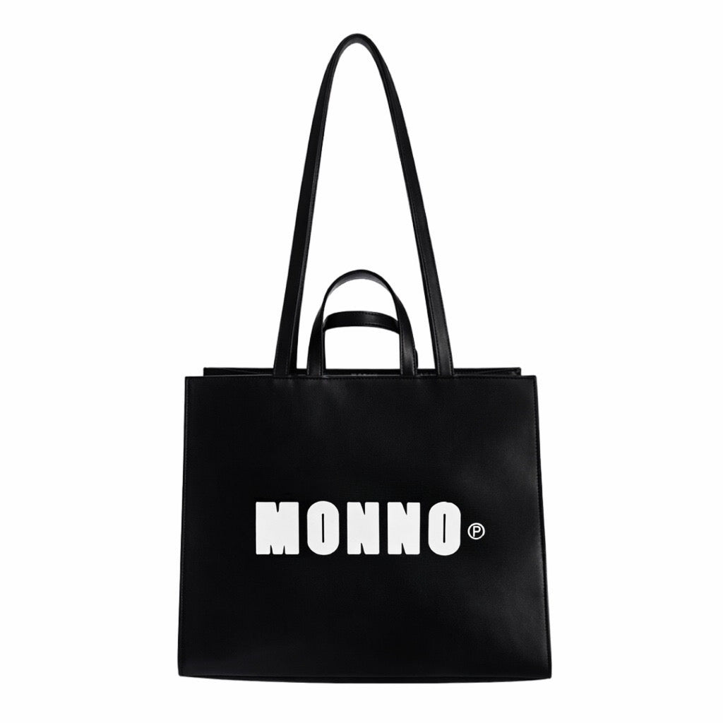 LEATHER TOTE BAG BLACK